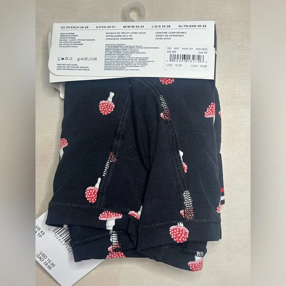 NWT American Eagle AE 6” ultra soft‎ boxer brief men's underwear XS mushroom - Picture 3 of 3